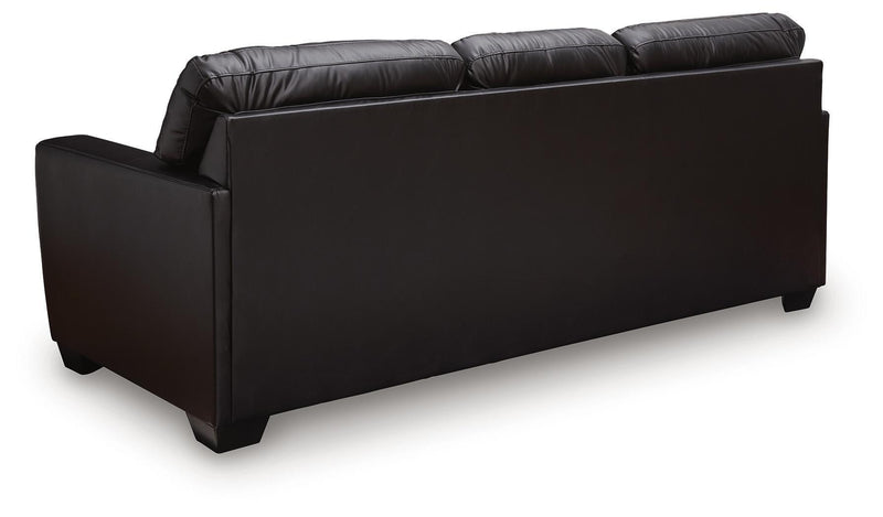 Midnight Glennbre stationary sofa by Signature Design by Ashley®, featuring plush cushions and modern design.