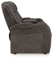 Fyne-dyme - Power Reclining Loveseat With Console/Adj Hdrst - R&R Furniture Gallery (Fountain Valley, CA)
