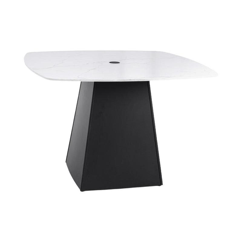 Rounded Square Outdoor Pedestal Dining Table - R&R Furniture Gallery (Fountain Valley, CA)