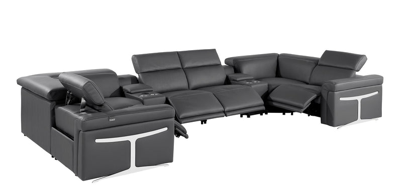 1126 - 8-Piece U-Shaped Sectional Sofa In With 4 Power Recliners & Power Headrest