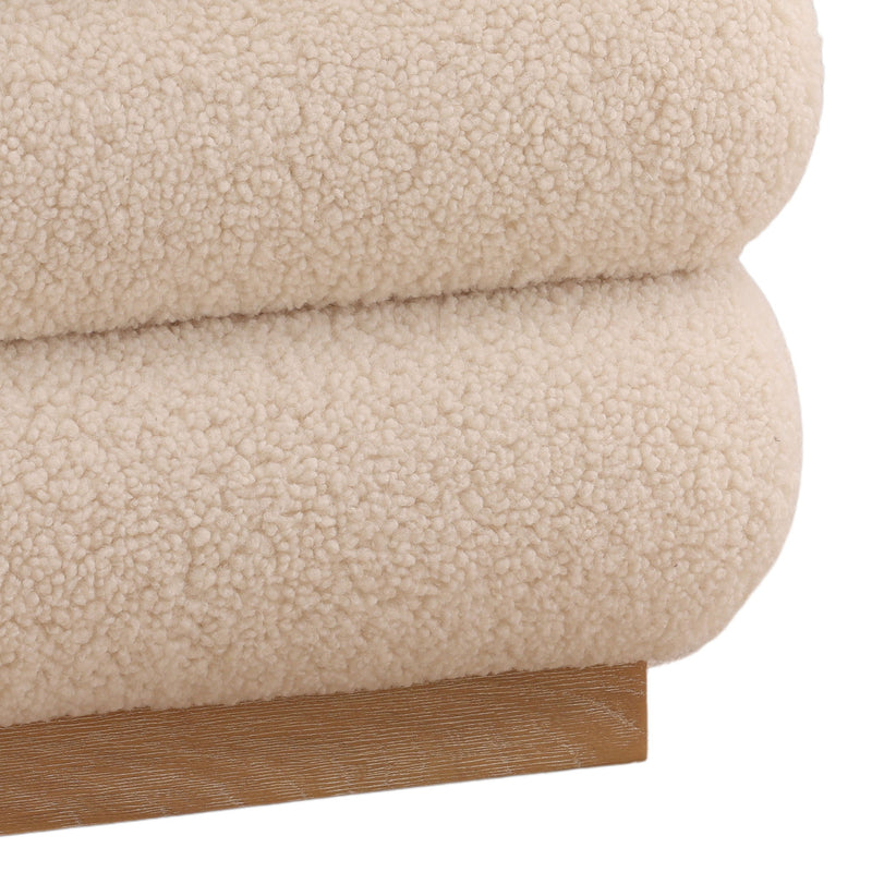 Rosana - Storage Stool - Cream And Light Natural