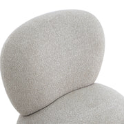 TOV Furniture Pucker Accent Chair in warm gray with an armless design, showcasing modern comfort and stylish upholstery.
