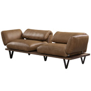 Narech - Sofa With Swivel - Nutmeg Top Grain Leather - R&R Furniture Gallery (Fountain Valley, CA)