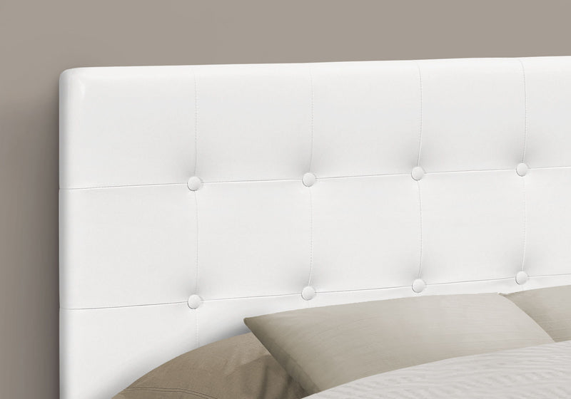Full Size Headboard Only Upholstered Leather Look - White - R&R Furniture Gallery (Fountain Valley, CA)