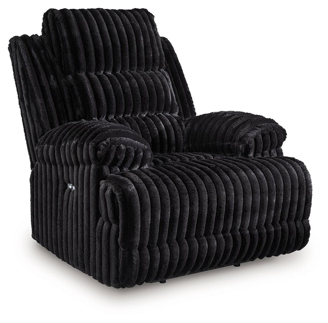 Rhine Falls - Zero Wall Power Recliner - Onyx - R&R Furniture Gallery (Fountain Valley, CA)