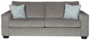 Signature Design by Ashley Altari sleeper sofa in neutral fabric, showing the folded sofa with plush cushions and a modern design.