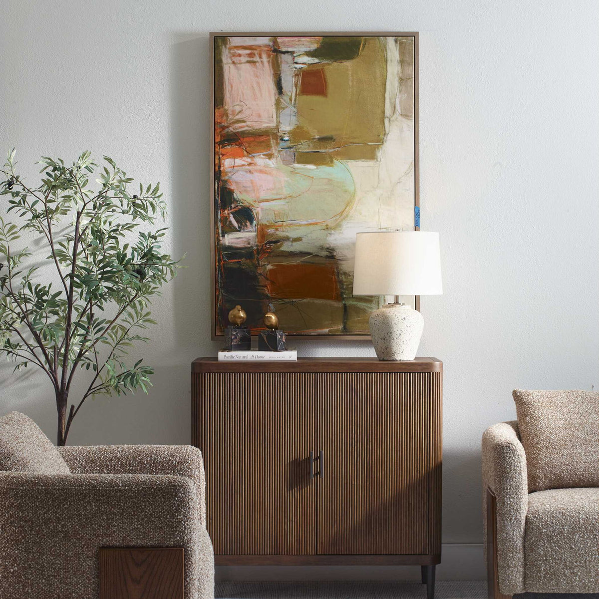 Palace Walls - Framed Abstract Art - Black / Blue / Brown / Green / Orange / Pink / Purple / White / Yellow