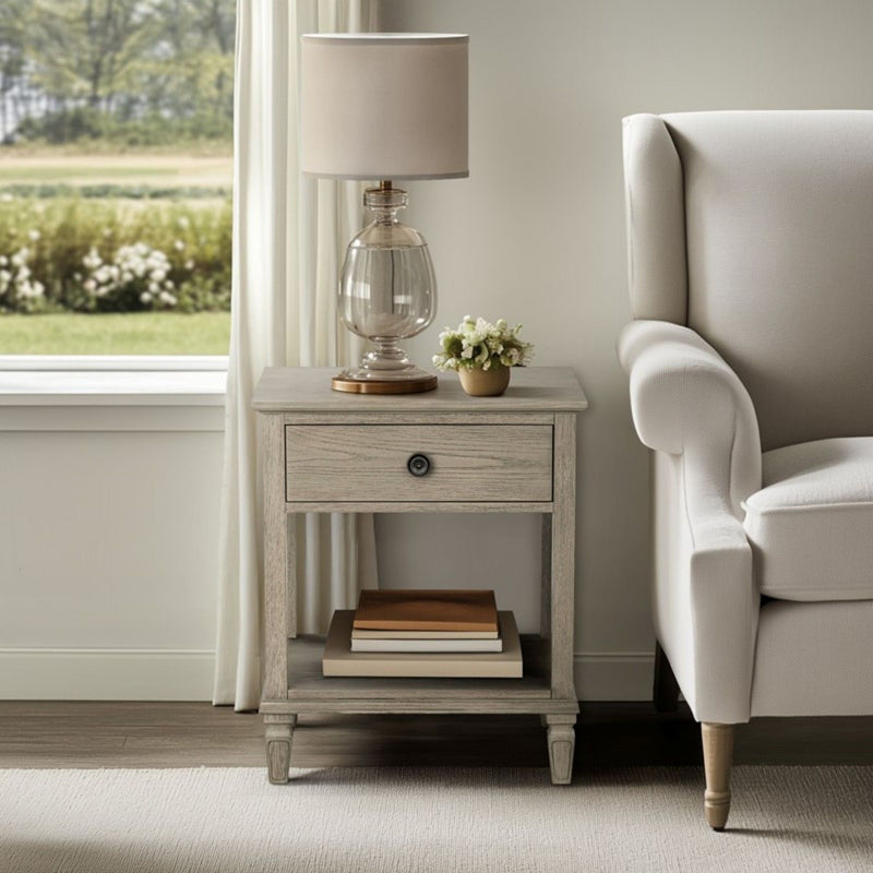 Victoria - Bedside Table With Drawer And Shelf - R&R Furniture Gallery (Fountain Valley, CA)