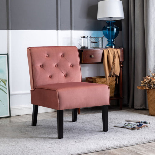 Reese - Living Room Armless Button Tufted Pattern Accent Chair (Set of 2) - R&R Furniture Gallery (Fountain Valley, CA)