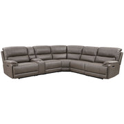 Kantu - Motion Sectional Sofa - Brown Synthetic Leather - R&R Furniture Gallery (Fountain Valley, CA)