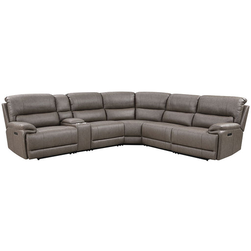 Kantu - Motion Sectional Sofa - Brown Synthetic Leather - R&R Furniture Gallery (Fountain Valley, CA)