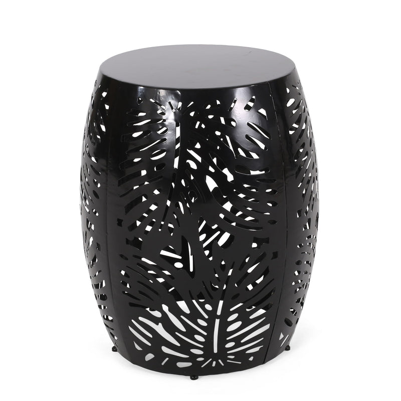 Large modern metal end table by Noble House featuring sleek design and sturdy construction for contemporary living spaces.