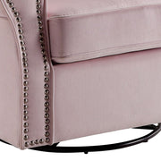 Tamaki - Swivel Chair With Glider - Pink Fabric - R&R Furniture Gallery (Fountain Valley, CA)