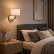 Nebula - Base Wall Lamp With Rotary Switch Shade - Brushed Nickel / Silver / White - R&R Furniture Gallery (Fountain Valley, CA)