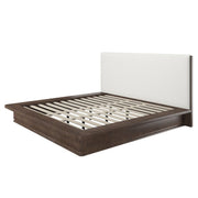 ACME Zoey upholstered bed with a modern, plush fabric headboard and clean-lined frame for stylish bedroom decor.