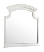 Glory Furniture Summit mirror with sleek rectangular frame, hanging on a wall in a modern interior setting.