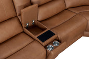 Parker Living Belmont zero gravity power reclining sectional with adjustable headrests and plush cushions.