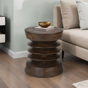 Contemporary round accent table by 8th Street, suitable for indoor or outdoor use with a sleek modern design.