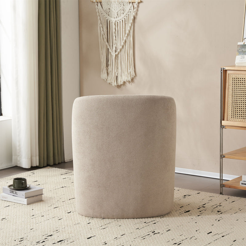 Modern Low Back Accent Upholstered Armless Living Room Chairs, Round Feet