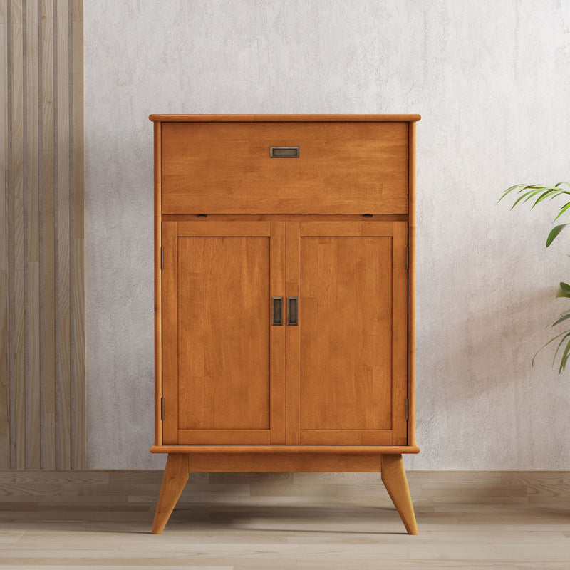 Draper - Mid Century Bar Cabinet - R&R Furniture Gallery (Fountain Valley, CA)