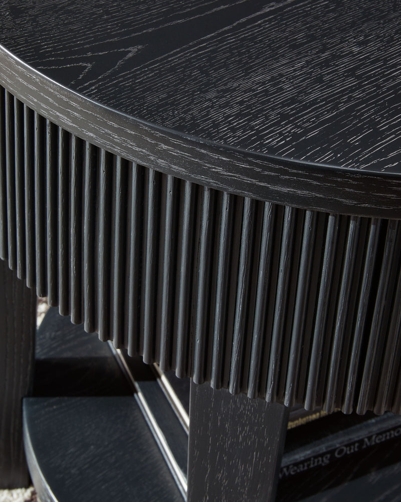 Marstream - Round End Table - Black - R&R Furniture Gallery (Fountain Valley, CA)
