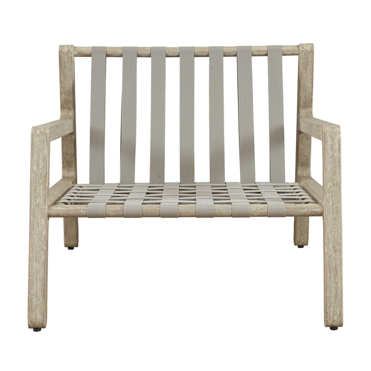 Strapped - Outdoor Lounge Chair - Light Brown / Light Gray