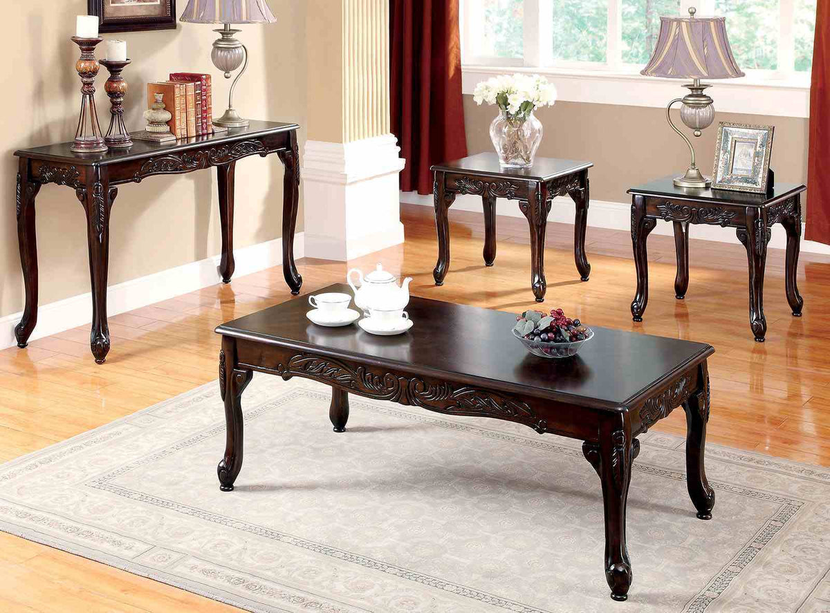 Cheshire - 3 Pc. Table Set (1C+2E), Dark Cherry