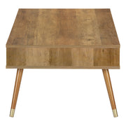 Coffee Table, Accent, Cocktail, Rectangular, Storage, Living Room, Wood Legs, Mid Century - Walnut - R&R Furniture Gallery (Fountain Valley, CA)