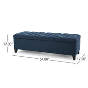 Glouster - Contemporary Storage Ottoman With Button Tufted Design - R&R Furniture Gallery (Fountain Valley, CA)