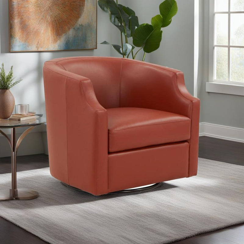 Emmett - Swivel Glider Barrel Chair With Clip Arm Design - R&R Furniture Gallery (Fountain Valley, CA)