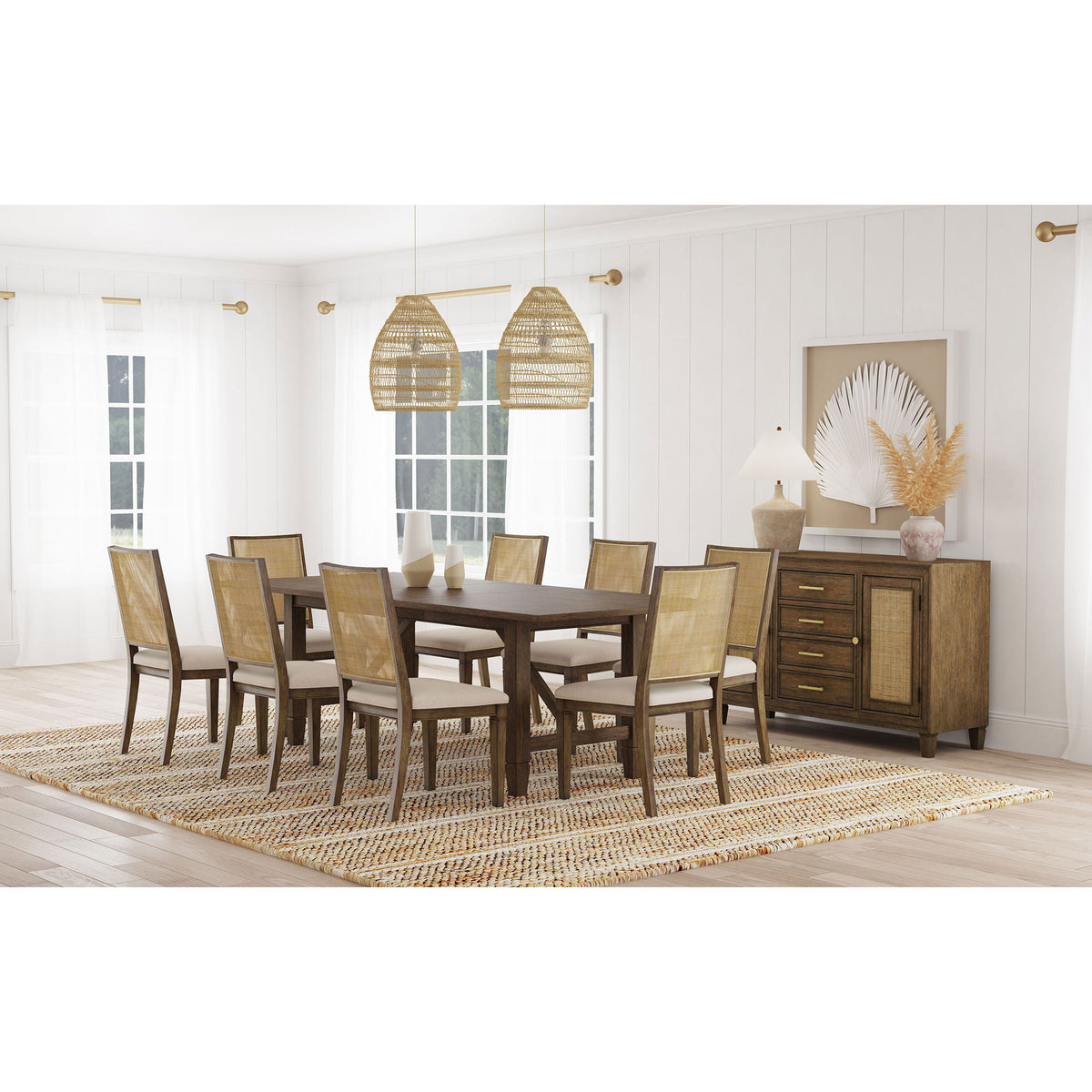 Stewart - Back Dining Side Chair (Set of 2) - Light Brown