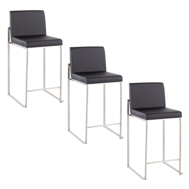 Lumi Source Fuji contemporary high back counter stool with modern design and functional features, shown in a sleek setting.