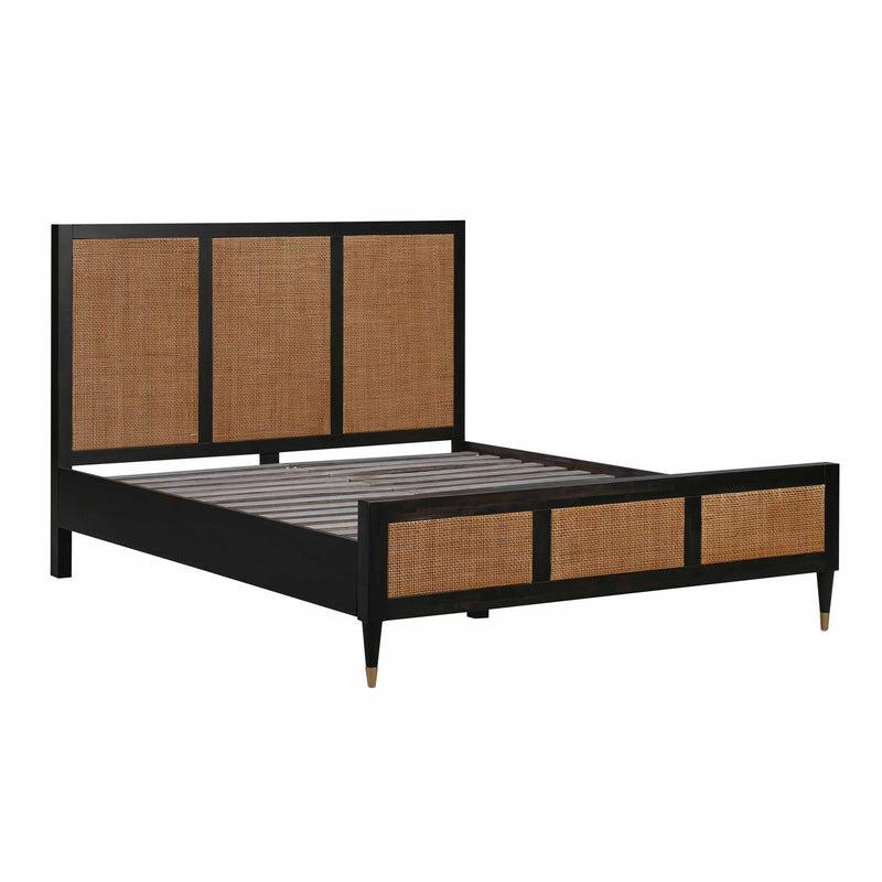 TOV Furniture Sierra panel bed featuring a modern wooden frame with clean lines and a minimalist design.