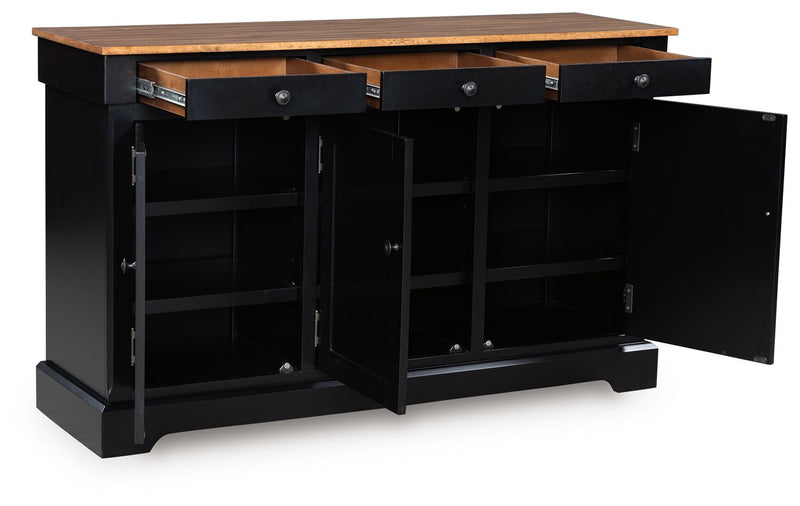 Wildenauer - Dining Room Buffet - Brown / Black - R&R Furniture Gallery (Fountain Valley, CA)