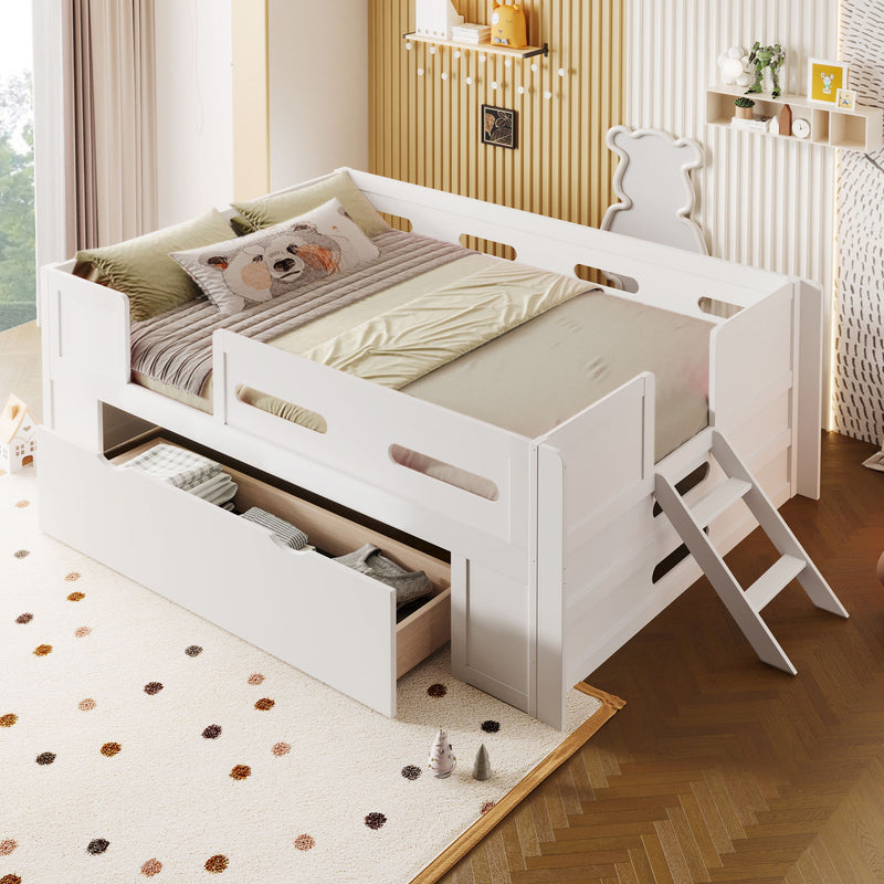 Platform Bed With Guardrail And Drawer - R&R Furniture Gallery (Fountain Valley, CA)