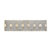 Uttermost Rene 4-light swirl glass vanity sconces in pearl silver with elegant glass swirl design and brushed metal finish.