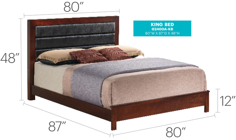 Transitional Modern Design Bed - R&R Furniture Gallery (Fountain Valley, CA)