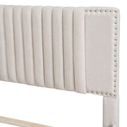 Upholstered Platform Bed With Drawers, Classic Headboard Design - R&R Furniture Gallery (Fountain Valley, CA)