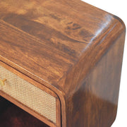 Open Woven Bedside Table, 1 Drawer - Chestnut - R&R Furniture Gallery (Fountain Valley, CA)