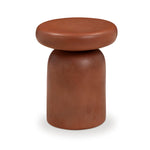 TOV Furniture Lydia side table with a sleek, modern design featuring a round top and minimalist metal legs.