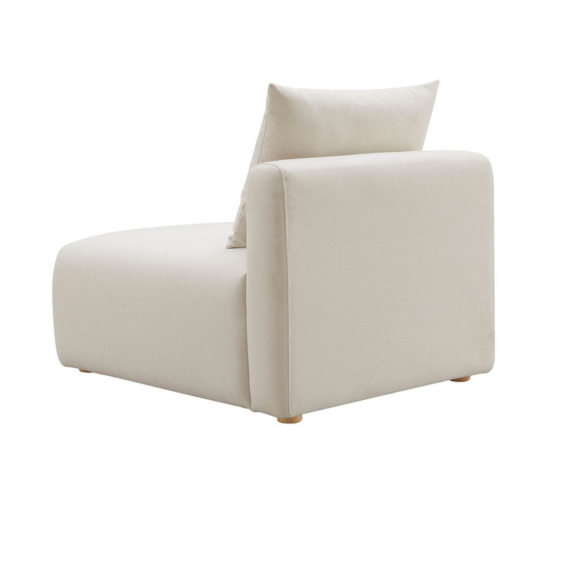 Hangover - Linen Modular Armless Chair - Cream - R&R Furniture Gallery (Fountain Valley, CA)