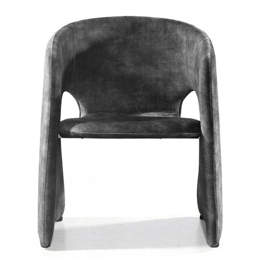 Malvern Modern Dark Grey Fabric Dining Chair — view 2