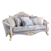 Galelvith - Sofa With 6 Pillows - Gray Fabric - R&R Furniture Gallery (Fountain Valley, CA)