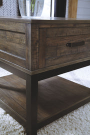 Johurst - Rectangular End Table - Grayish Brown - R&R Furniture Gallery (Fountain Valley, CA)
