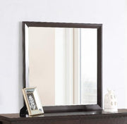 Glory Furniture Primo mirror with sleek rectangular frame, hanging on a wall, showcasing modern home decor style.