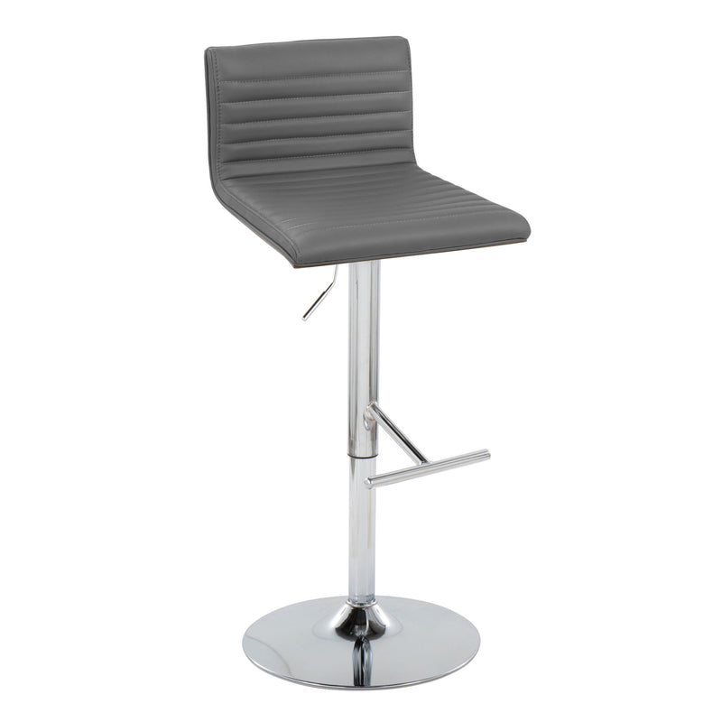 Lumi Source Mason contemporary adjustable barstools set with swivel seats, straight T-footrests, in a modern design.