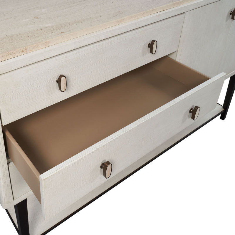 Server With Base - White - R&R Furniture Gallery (Fountain Valley, CA)