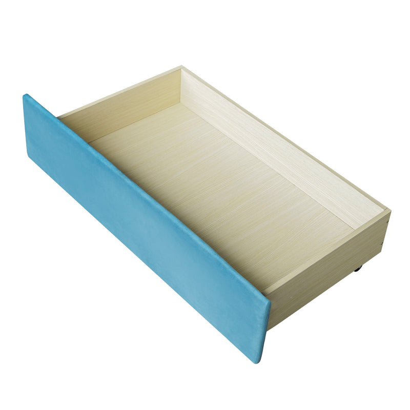 Upholstered Daybed With Two Drawers And Wood Slat - R&R Furniture Gallery (Fountain Valley, CA)