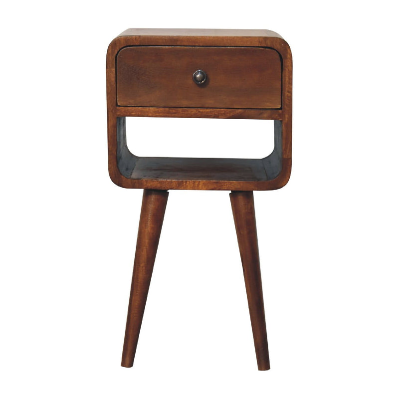Mini Chestnut Curve Lower Bedside Nifhtstand - R&R Furniture Gallery (Fountain Valley, CA)