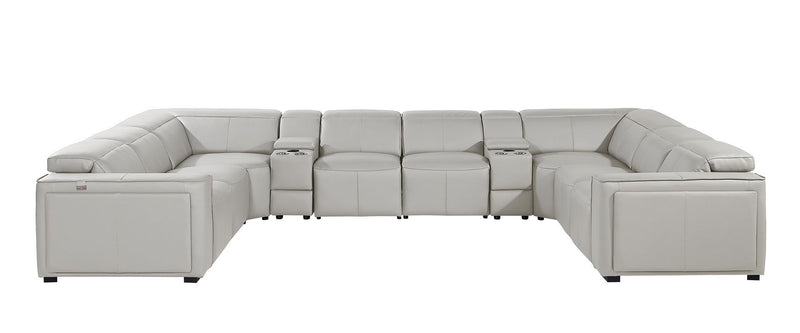 1224 - 10-Piece U-Shaped Sectional Sofa In With 4 Power Recliners & Power Headrests